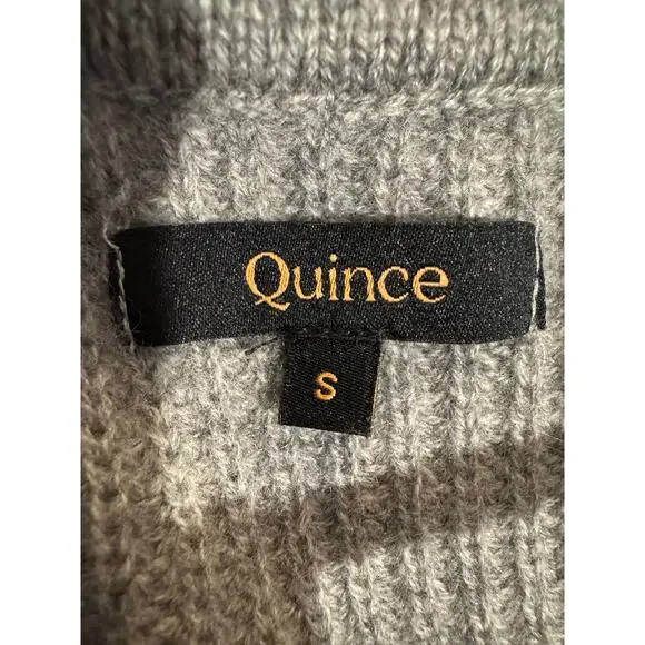 SOLD ‼️Quince Mongolian Cashmere Gray Fisherman Button Front Sweater Vest Small - Picture 8 of 10